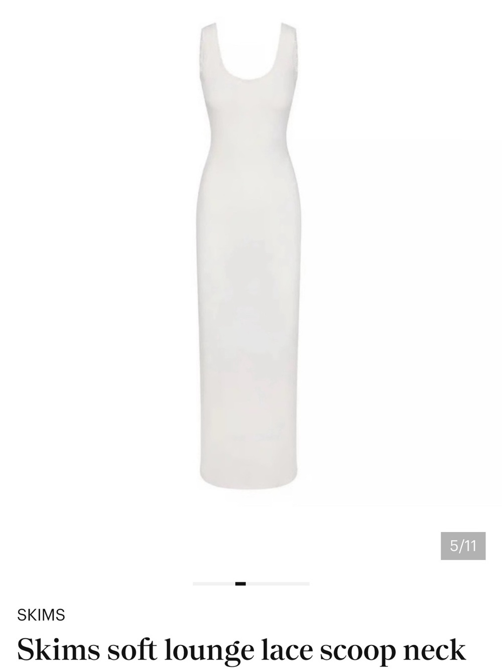 SKIMS Cream Scoop Neck Maxi Dress